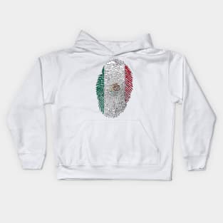 Mexico Flag - Mexican Flag - MX Flag Fingerprint Kids Hoodie